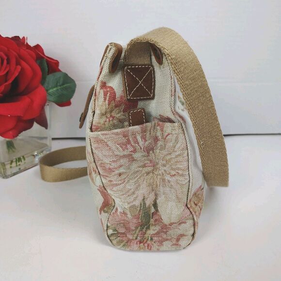 Fossil Small Canvas Crossbody Tote Floral No. 54 Original Premium Bag Mini Brown - Picture 7 of 16